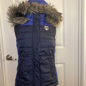 American Eagle Outfitters Blue Faux Fur Vest